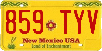 NM license plate 859TYV
