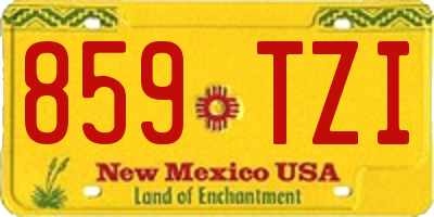 NM license plate 859TZI