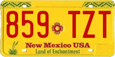 NM license plate 859TZT