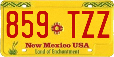 NM license plate 859TZZ