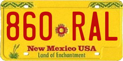 NM license plate 860RAL