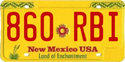 NM license plate 860RBI