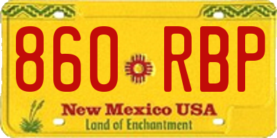 NM license plate 860RBP
