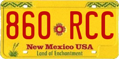 NM license plate 860RCC