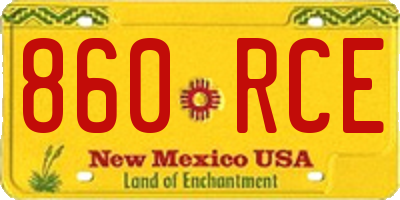 NM license plate 860RCE