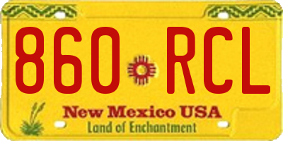 NM license plate 860RCL