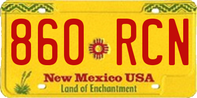 NM license plate 860RCN