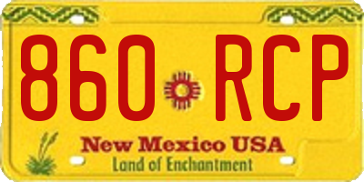 NM license plate 860RCP