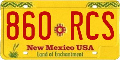 NM license plate 860RCS