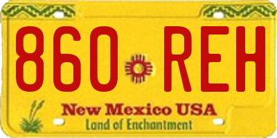 NM license plate 860REH