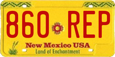 NM license plate 860REP