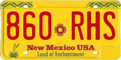 NM license plate 860RHS