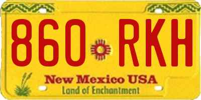 NM license plate 860RKH