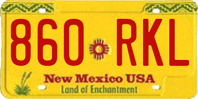 NM license plate 860RKL