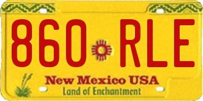 NM license plate 860RLE