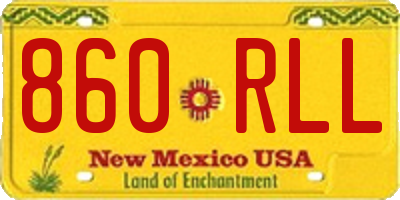 NM license plate 860RLL