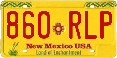 NM license plate 860RLP