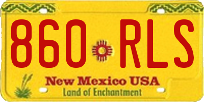 NM license plate 860RLS