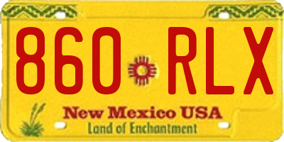 NM license plate 860RLX