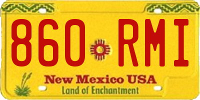 NM license plate 860RMI