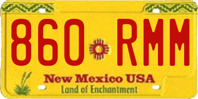 NM license plate 860RMM