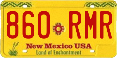 NM license plate 860RMR