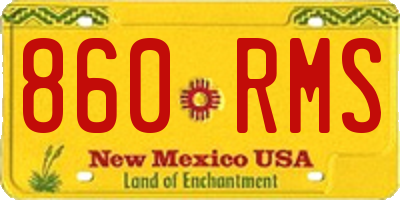 NM license plate 860RMS