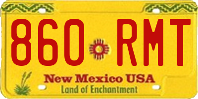 NM license plate 860RMT