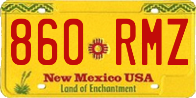 NM license plate 860RMZ