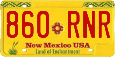 NM license plate 860RNR