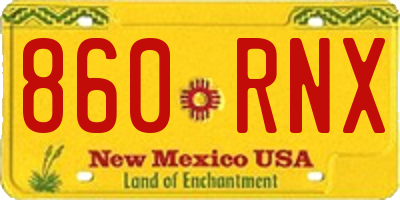NM license plate 860RNX