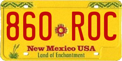 NM license plate 860ROC