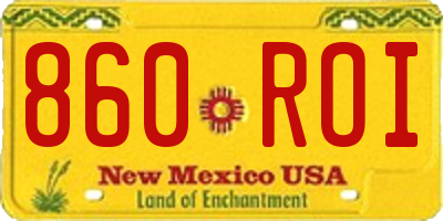 NM license plate 860ROI