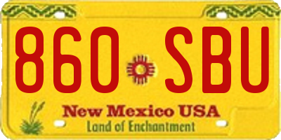 NM license plate 860SBU