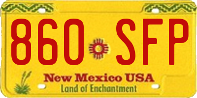 NM license plate 860SFP