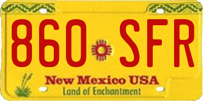NM license plate 860SFR