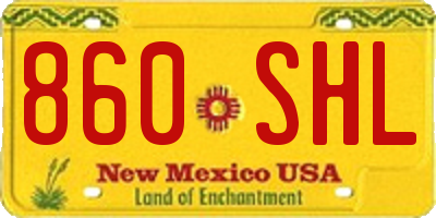 NM license plate 860SHL