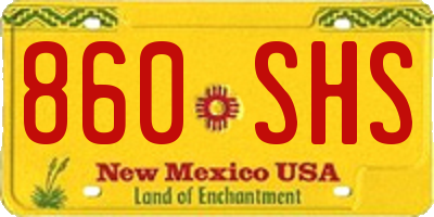 NM license plate 860SHS