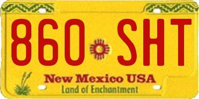 NM license plate 860SHT
