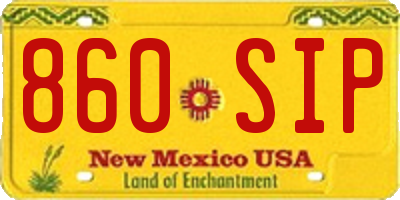 NM license plate 860SIP