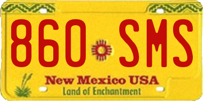 NM license plate 860SMS