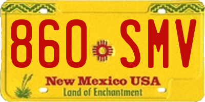 NM license plate 860SMV