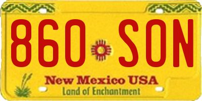 NM license plate 860SON