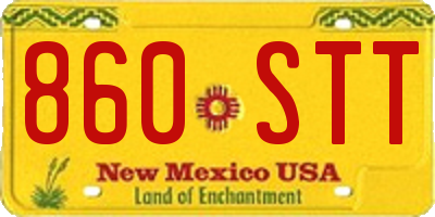 NM license plate 860STT