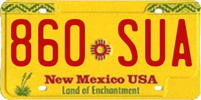 NM license plate 860SUA