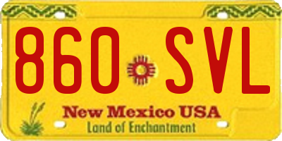 NM license plate 860SVL