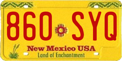 NM license plate 860SYQ