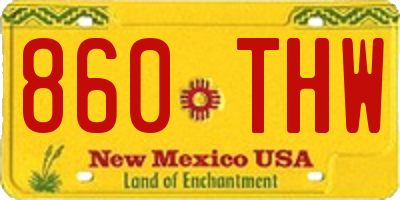 NM license plate 860THW