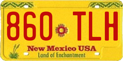NM license plate 860TLH