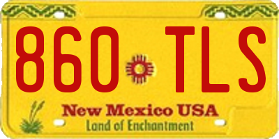 NM license plate 860TLS